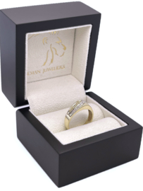14 Karaat Gouden Bandring 0.13 ct Briljant Geslepen Diamant