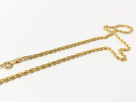 18 K Gouden Koord / Rope / Kabel Ketting - 51,5 cm / 2,3 mm