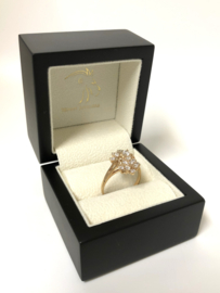 14 K Rosé Gouden Fantasie Ring Briljant Geslepen Cubic Zirkonia