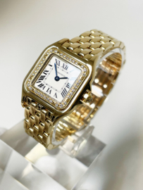 Cartier Panthere 4178 Lady Diamond 18 K Goud Quartz - Roman Dial