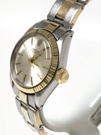 ROLEX Oyster Perpetual No Date Lady 1967 - Staal Goud / Full Set Pyramide Box