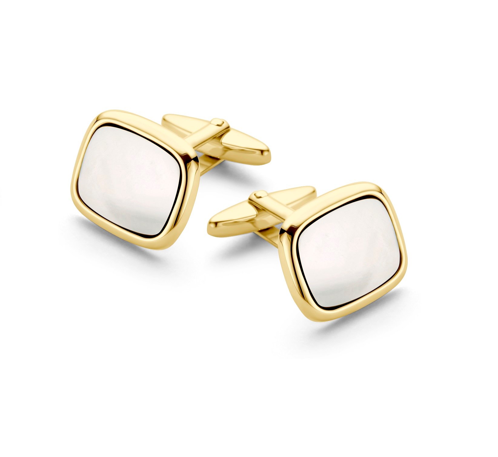 14 Karaat Gouden Manchetknopen / Cufflinks Parelmoer