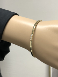 14 K Gouden Bangle Armband ca 0.30 crt Briljant Geslepen Diamant H / VS2