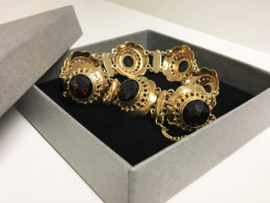 Antiek 14 K Gouden Granaten Armband - 19,5 / 29,21 g