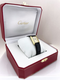 Must de Cartier Tank Large Quartz 590005 Ivory Roman Dial Unisex Polshorloge - Garantie