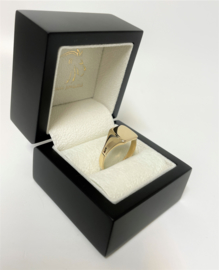 14 K Massief Gouden Heren Zegelring (glad) - 7,3 g / Mt 22,75
