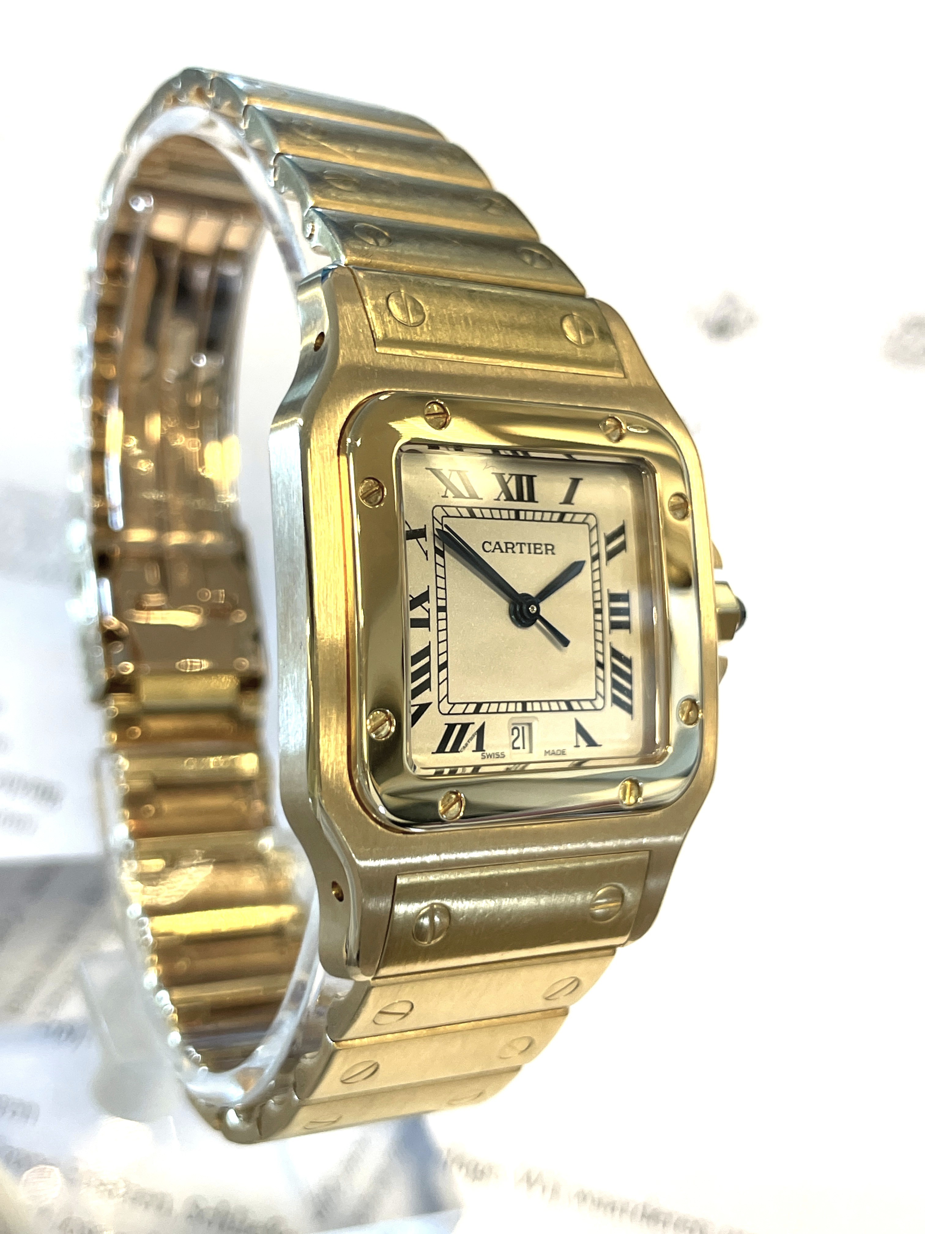 Santos de Cartier Galbee Large Model 18 Karaat Goud - Full Set / Ref. 2003