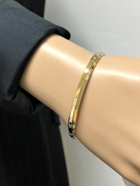Periamma - 18 K Bicolor Gouden Schakel Armband Plaat - 19 cm / 10,7 g