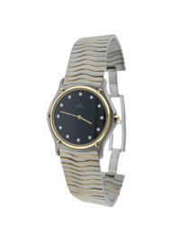 Ebel Sport Classique Wave Heren Polshorloge 181903 Diamond Black Dial - Full Set