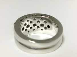 Zware 18 K Witgouden Bandring 1,0 crt Diamant Top Wesselton - 17 g