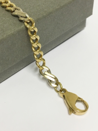 14 K Gouden Gourmet / Infinity Armband - 22 cm / 12,85 g