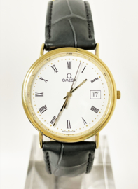 Omega de Ville 18 K Gouden Dresswatch Ivory Roman Dial - 1998