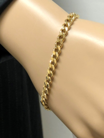 18 K Massief Gouden Gourmet Schakel Armband - 19 cm / 19,85 g