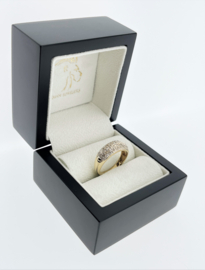 9 Karaat Bandring ca 0.20 ct Briljant Geslepen Diamant H/SI