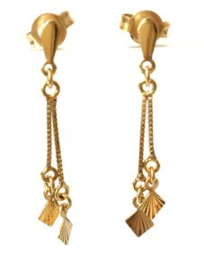 14 K Gouden Fantasie Oorhangers - Venetiaans