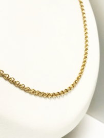 14 K Gouden Jasseron Collier Ketting - 64 cm / 11,3 g