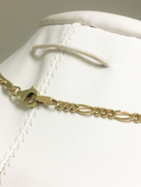 14 K Figaro Schakel Collier Ketting  - 45 cm / 10 g