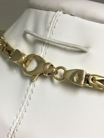 14 K Bicolor Gouden Koningsketting Byzantijns - 64cm / 104,18 g