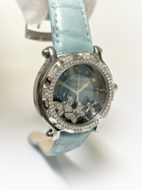 Chopard Happy Sport 8347 Floating Butterfly Watch Diamonds / Sapphire - Quartz Dames Polshorloge