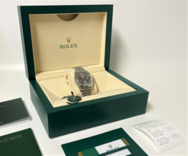 Rolex Oyster Perpetual Datejust 41 mm Grey Diamond Dial 126300 Full Set 2019