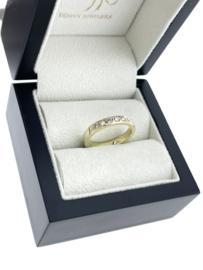 14 Karaat Gouden Bandring 0.25 ct Briljant Geslepen Diamant