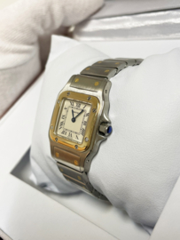 Cartier Santos Galbée Lady Quartz Staal Goud - Model 166930 Incl Garantie