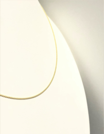 14 K Gouden Anker Collier Rond - 0,8 mm  / 45 cm