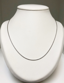 14 K Witgouden Popcorn Collier - 50 cm