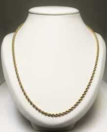 14 Karaat Geelgouden Koord Rope Kabel Ketting - 93 cm / 21 g / 3.5 mm