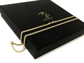 14 K Massief Gouden Gourmet Schakel Ketting - 60 cm / 19,3 g