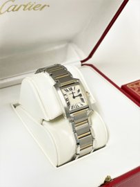 Cartier Tank Francaise Staal / Goud  Model 2384 Quartz - Full Set