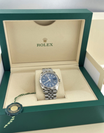 Rolex Oyster Perpetual Datejust 126234 Staal/18K Goud Bright Blue Dial Bj. 2022 Ongedragen Full Set