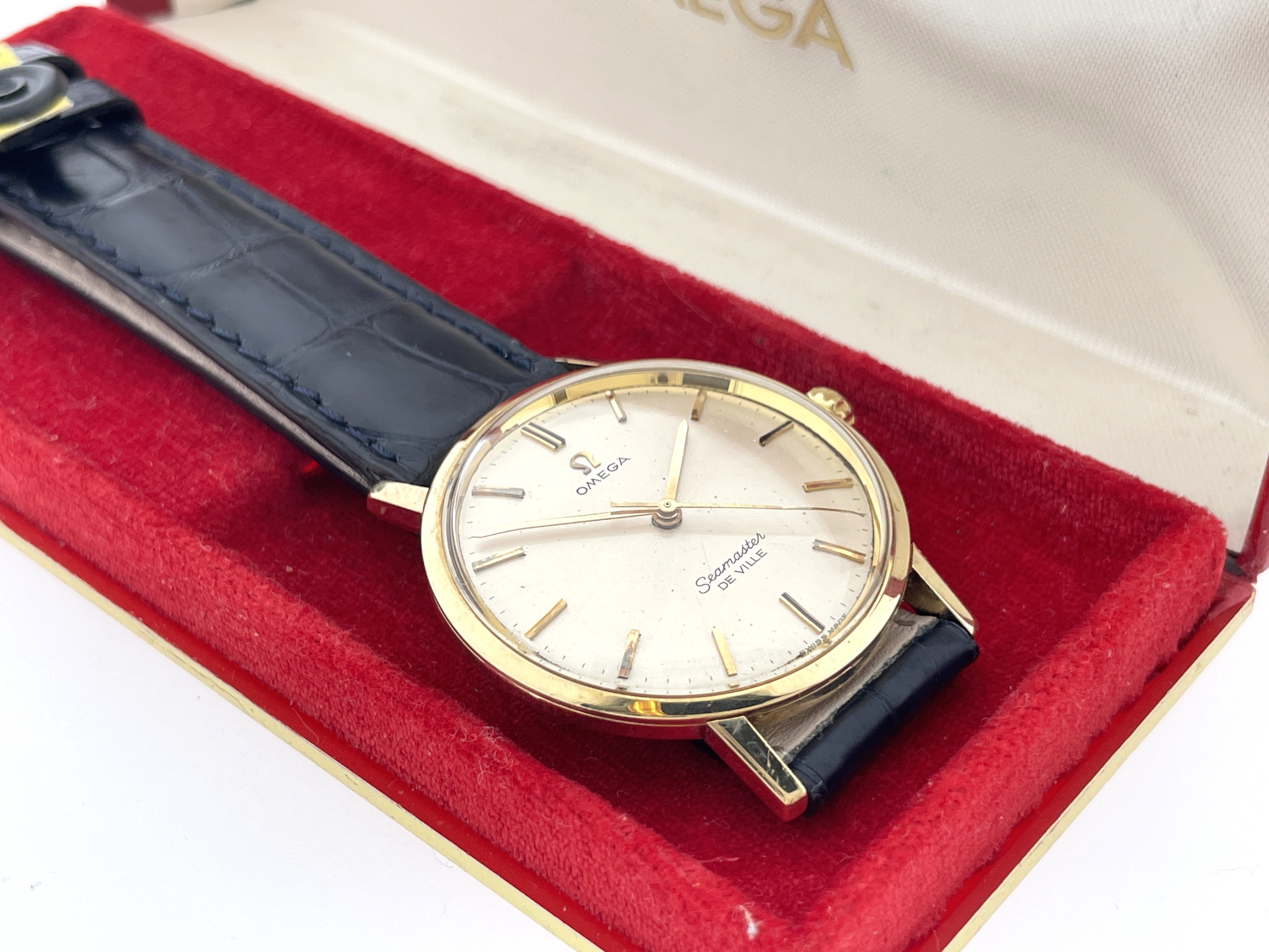 Vintage OMEGA 14 Karaat Gouden Seamaster de Ville in Cassette - Jaren '60
