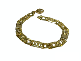 18 Karaat Bicolor Gouden Rolex Schakel Armband - 22 cm / 36,6 g / 9.5 mm