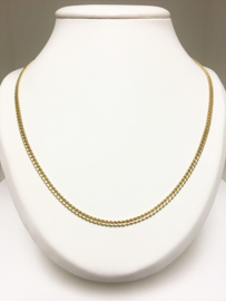 14 K Massief Gouden Gourmet Schakel Ketting - 55,5 cm / 18,55 g