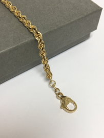 14 K Gouden Koord Armband - 19 cm / 4,35 g