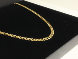 14 K Gouden Gourmet Schakel Ketting - 46 cm