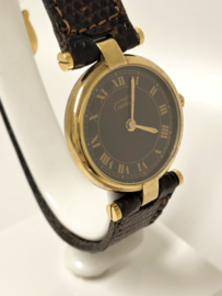 Cartier le Must Vermeil Ronde 18 K Verguld Zilver - Quartz