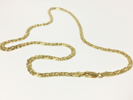 18 K Massief Gouden Valkoog Schakel Ketting - 51 cm / 21,25 g