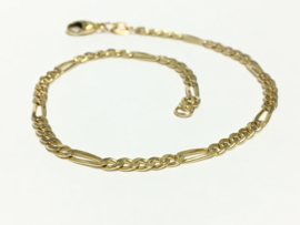 14 K Figaro Schakel Armband - 19,5 cm