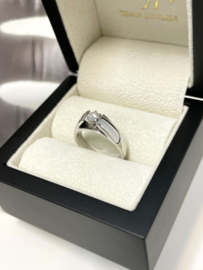 Witgouden Solitair Ring 0.25 ct Briljant Geslepen Diamant - G / VVS