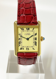 Must de Cartier Tank Roman Dial Quartz Dames Polshorloge