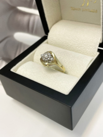 DIAMONDE 14 K Gouden Slag Ring 0.28 crt Briljant Geslepen Diamant