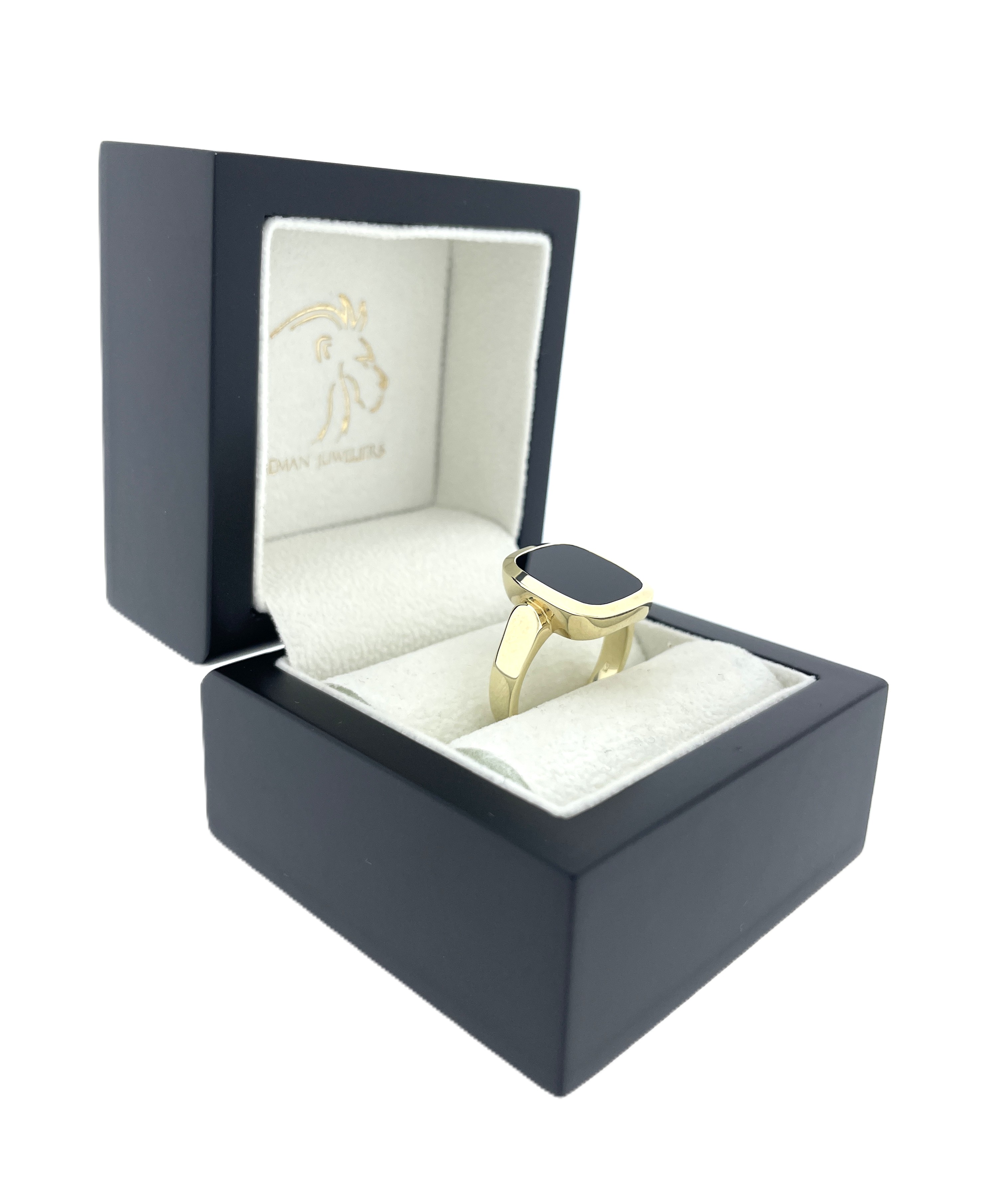 14 Karaat Massief Gouden Heren Zegelring Onyx / Klassiek - 11.5 Gram
