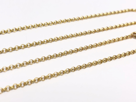14 K Gouden Jasseron Collier Ketting - 64 cm / 11,3 g