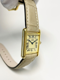 Must de Cartier Tank Quartz Ivory Roman Dial 366001 - Midsize