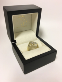 14 K Gouden Fantasie Band Ring 0.40 crt Briljantgeslepen Diamant