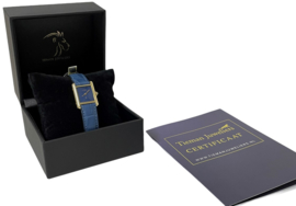 Must de Cartier Tank Lapis Lazuli Dial Dames Polshorloge - Denim Blue Strap