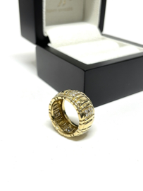 PIAGET 18 Karaat Massief Gouden Brede Bandring 0.36 ct Briljant Geslepen Diamant H / VS1