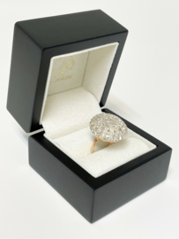 Royale Antiek Gouden Cocktail Ring 1,38 ct Diamant - Italië ca 1900